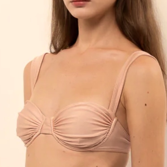 New Belle The Label x Free People Oracle Underwire S & XL Ruched Balconette Top - Picture 5 of 7